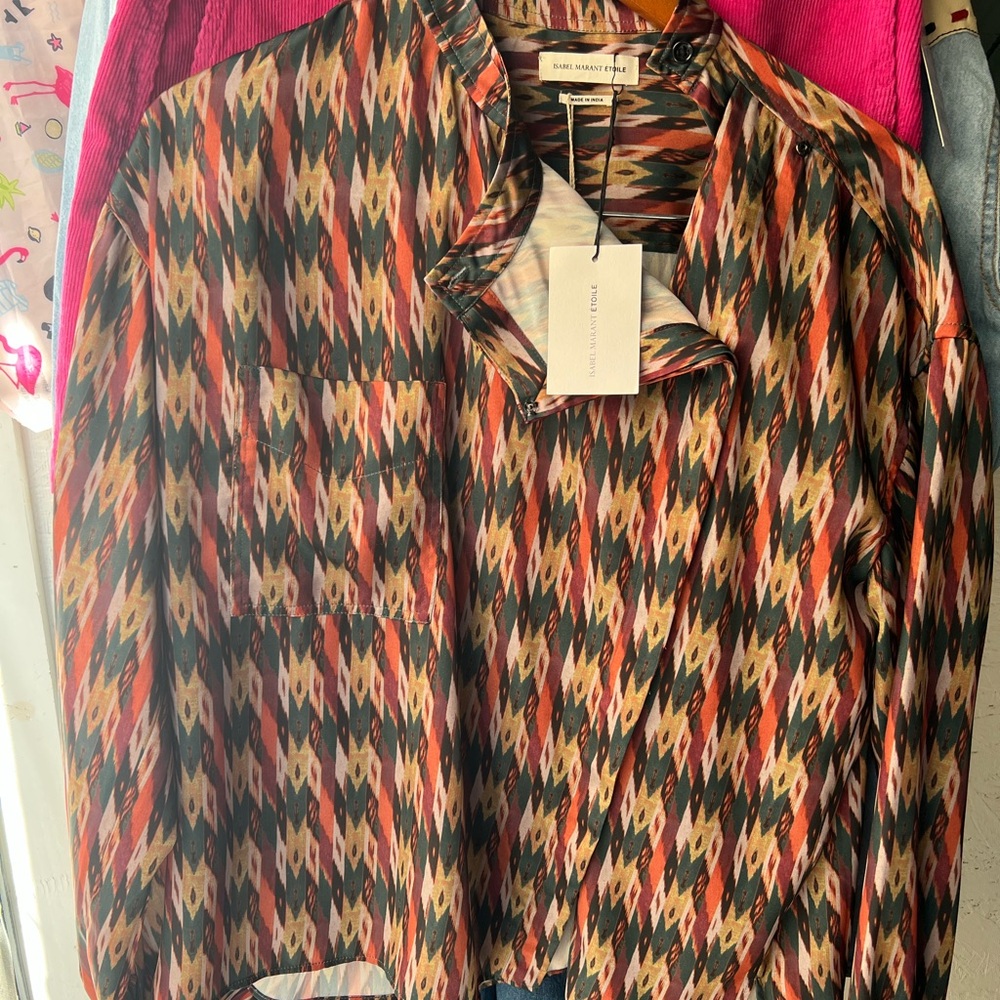 Isabel Marant Etoile Multicoloured Patterned Button-Up Top